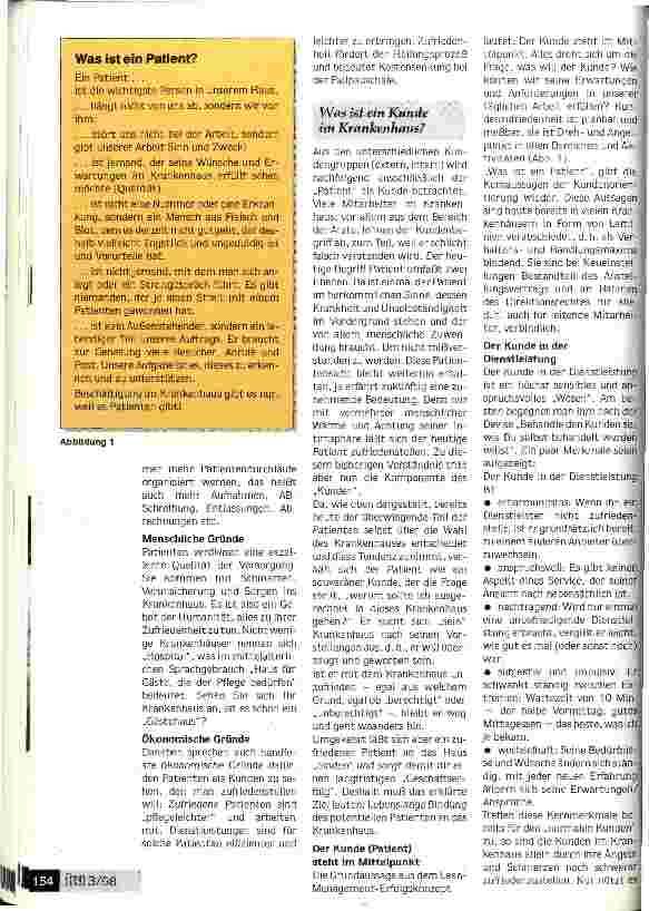 Vorschauseite 2: Der Patient ist König - oder der Weg zum kundenorientierten Krankenhaus Patientenzufriedenheit ist Drehund Angelpunkt der Arbeit