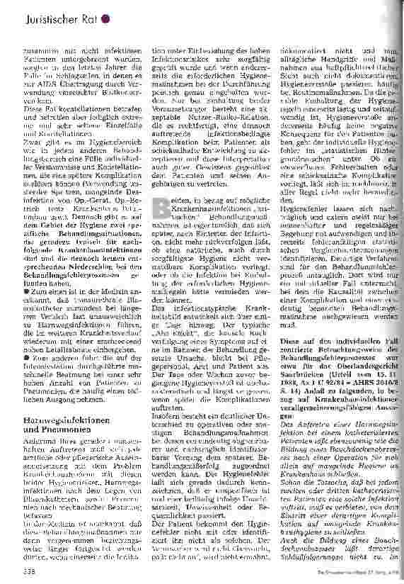 Vorschauseite 2: Hygienemängel im Krankenhaus