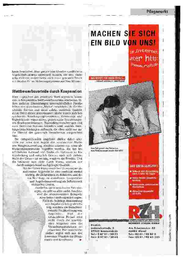 Vorschauseite 4: Konstruktiver Wettbewerb statt mörderischer Konkurrenz Perspektiven für die Anbieter der Häuslichen Pflege