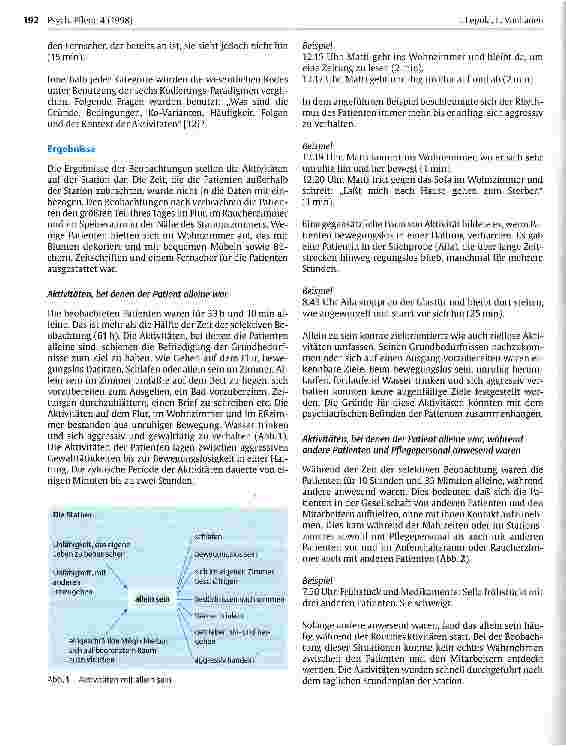 Vorschauseite 4: Die täglichen Aktivitäten von Patienten in der Akutpsychiatrie