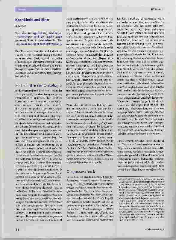 Vorschauseite 3: „Symptome der Stille“ in der Palliativen Behandlung von Krebspatienten