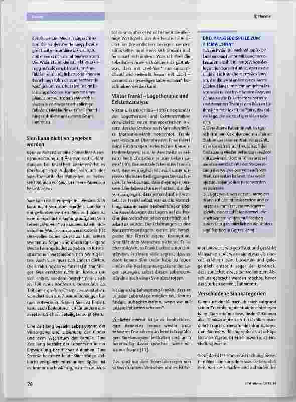 Vorschauseite 6: „Symptome der Stille“ in der Palliativen Behandlung von Krebspatienten