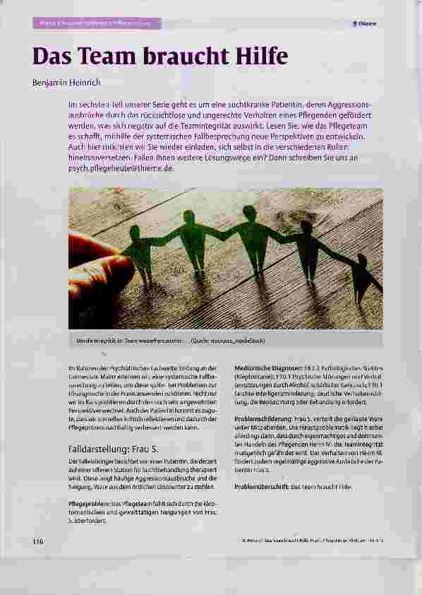 Vorschauseite 1: Das Team braucht Hilfe