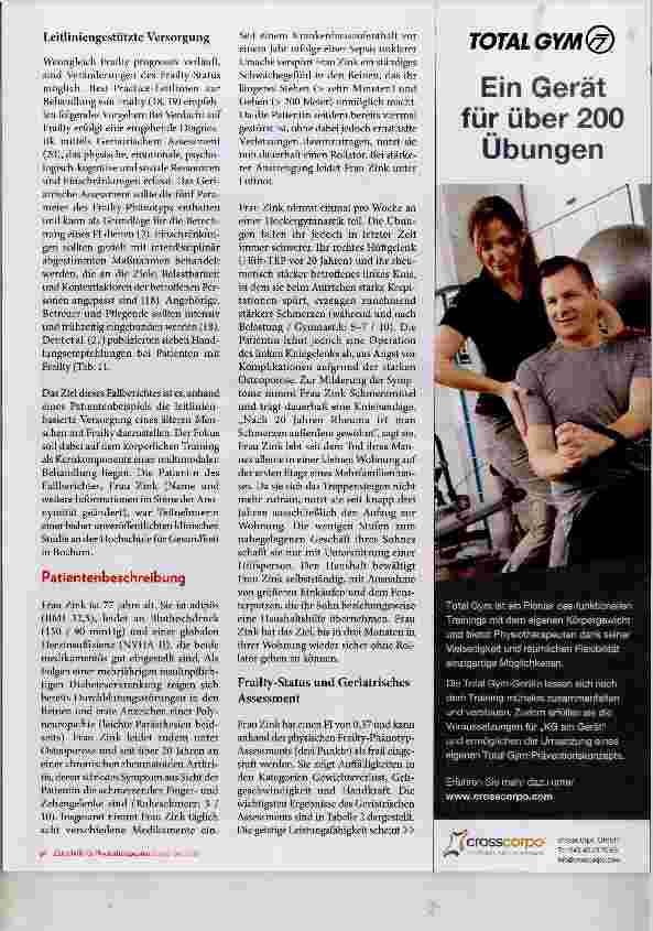 Vorschauseite 3: Diagnostik und Intervention bei älteren Menschen mit Frailty