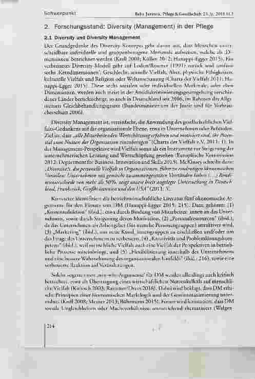 Vorschauseite 4: Das war noch nie Thema hier, noch nie!“ Sexuelle Vieifait in der Aitenpfiege Perspektiven für ein Diversity Management