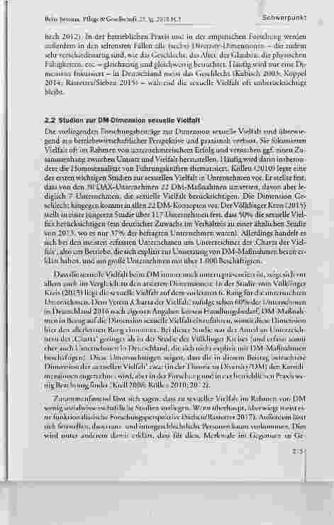 Vorschauseite 5: Das war noch nie Thema hier, noch nie!“ Sexuelle Vieifait in der Aitenpfiege Perspektiven für ein Diversity Management