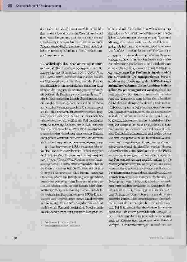 Vorschauseite 2: Transport von MRSA infizierten oder erkrankten Patienten