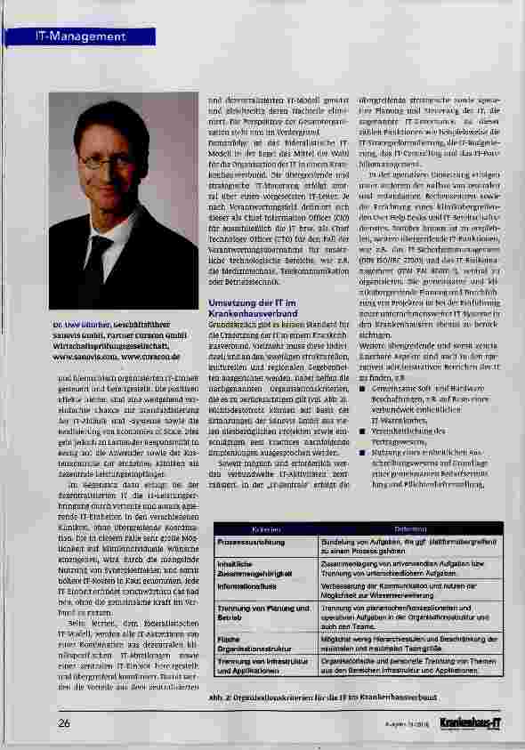 Vorschauseite 2: Verbundbildung unter Krankenhäusern Auswirkungen auf die IT Teil 2