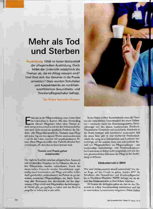 Vorschauseite 1: Mehr als Tod und Sterben