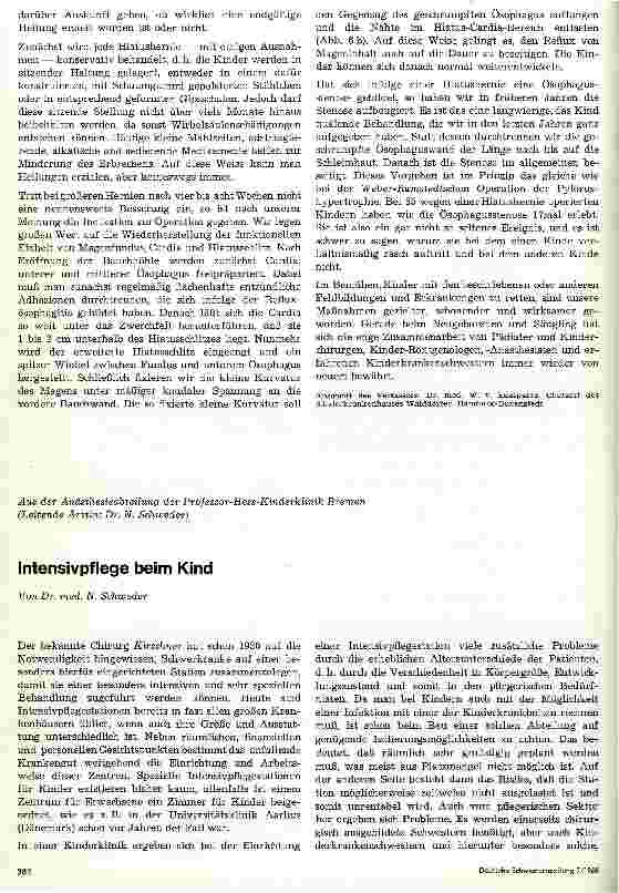Vorschauseite 1: Intensivpflege beim Kind
