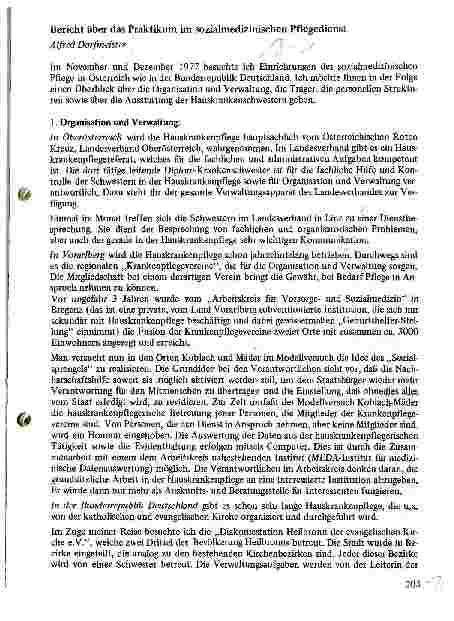 Vorschauseite 1: Bericht über das Praktikum im sozialmedizinischen Pflegedienst