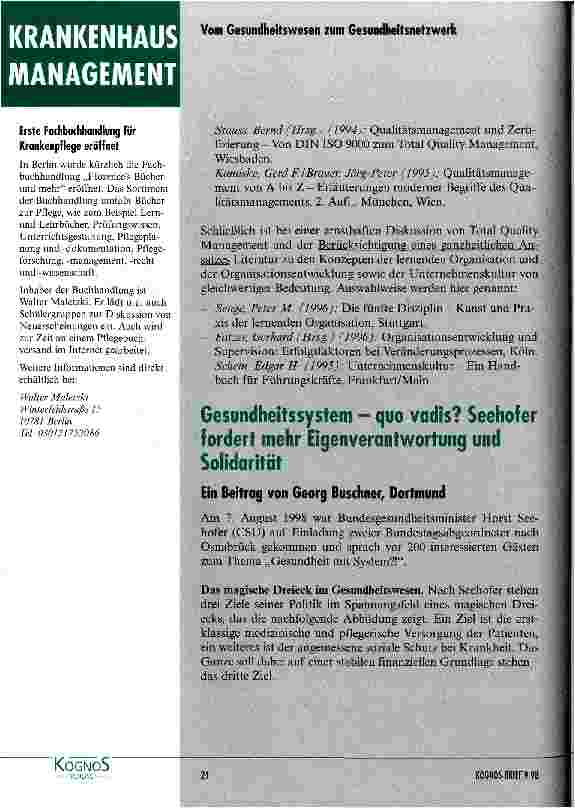 Vorschauseite 6: Informationsmöglichkeiten für Newcomer im Total Quality Management