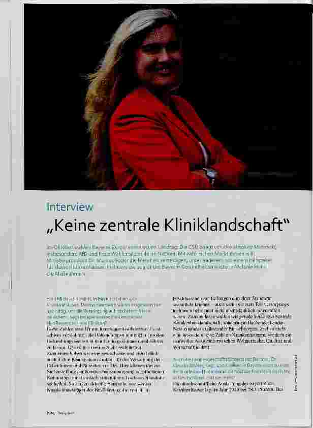 Vorschauseite 1: Keine zentrale Kliniklandschaft
