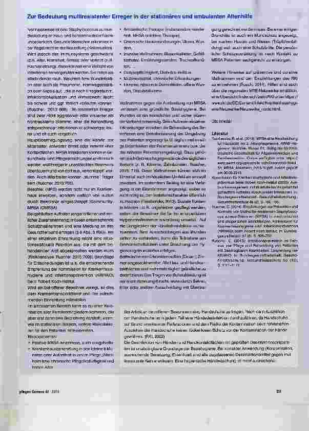 Vorschauseite 2: Präventiv gegen die Verbreitung multiresistenter Erreger