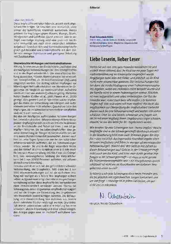 Vorschauseite 2: Schwangerschaft und Impfen ein Widerspruch?
