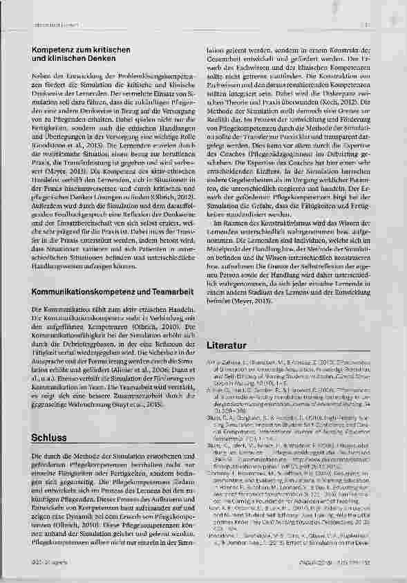 Vorschauseite 3: Simulation in der Pflegeausbildung
