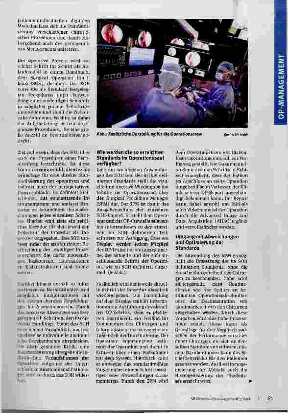 Vorschauseite 2: Vom OP-Saal zum chirurgischen Cockpit