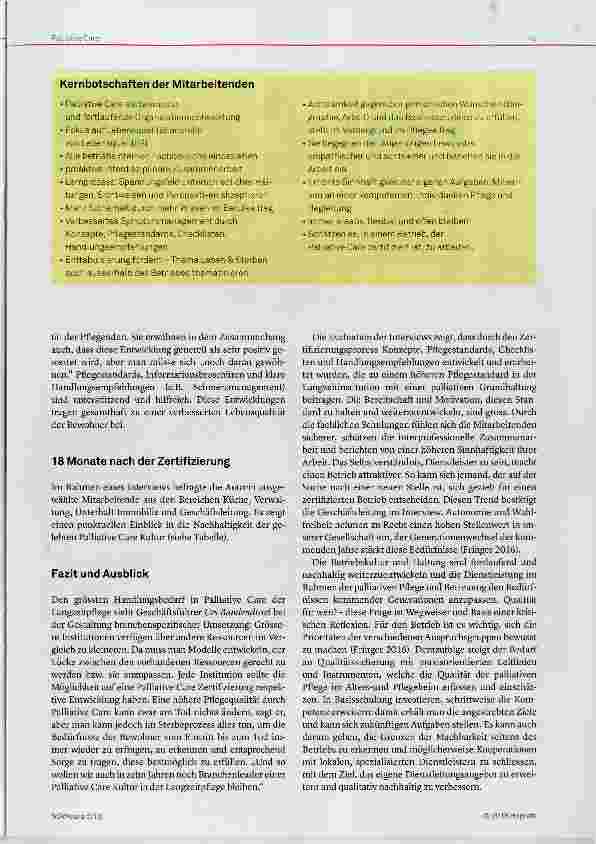 Vorschauseite 3: Palliative Care Zertifizierung in der Langzeitpflege