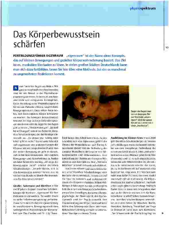 Vorschauseite 1: Das Körperbewusstsein schärfen