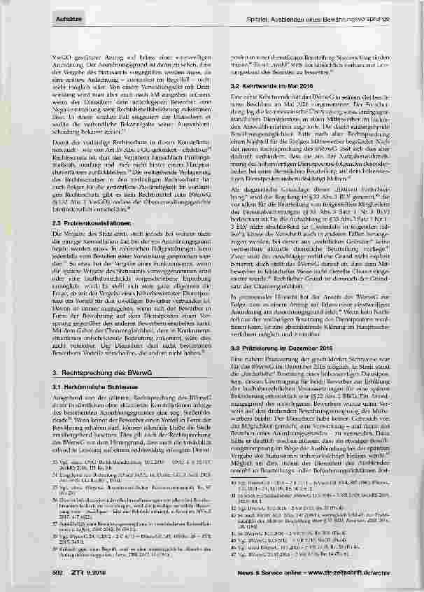 Vorschauseite 3: Ausblenden eines Bewährungsvorsprungs im beamtenrechtlichen Konkurrentenstreit Zulässigkeit, Dogmatik, Zweckmäßigkeit und Alternative