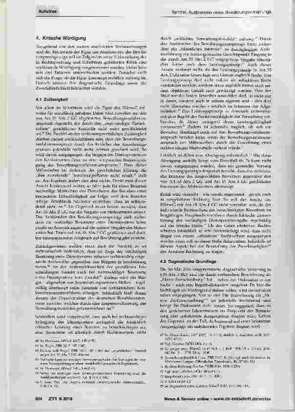 Vorschauseite 5: Ausblenden eines Bewährungsvorsprungs im beamtenrechtlichen Konkurrentenstreit Zulässigkeit, Dogmatik, Zweckmäßigkeit und Alternative