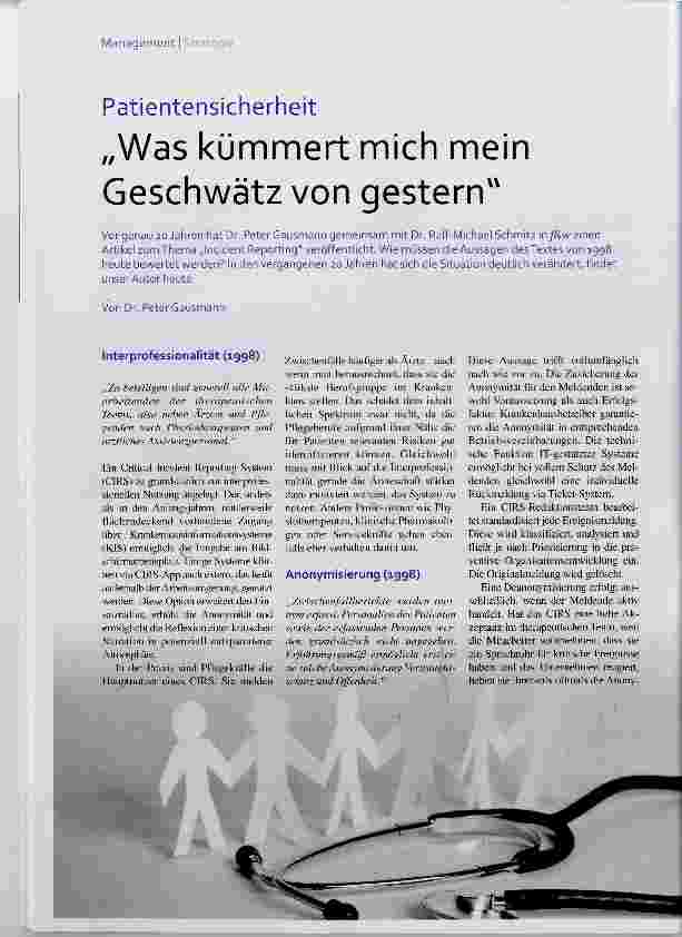Vorschauseite 1: Was kümmert mich mein Geschwätz von gestern