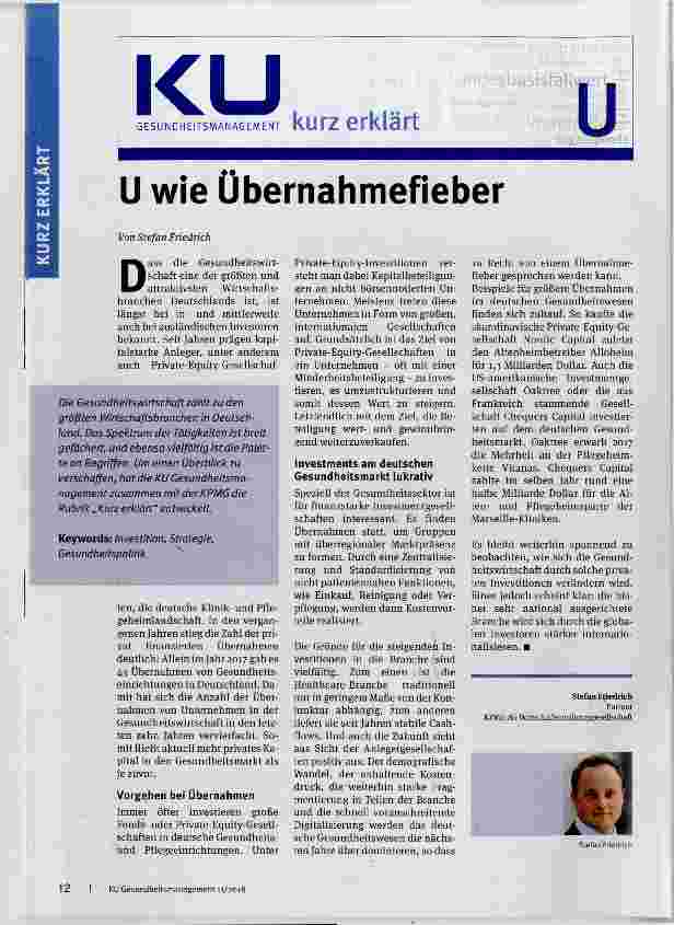 Vorschauseite 1: U wie Übernahmefieber