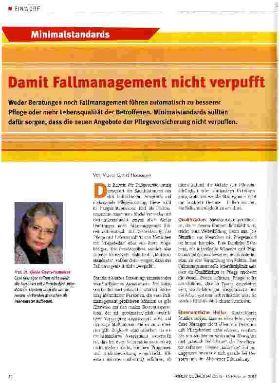 Vorschauseite 1: Damit Fallmanagement nicht verpufft