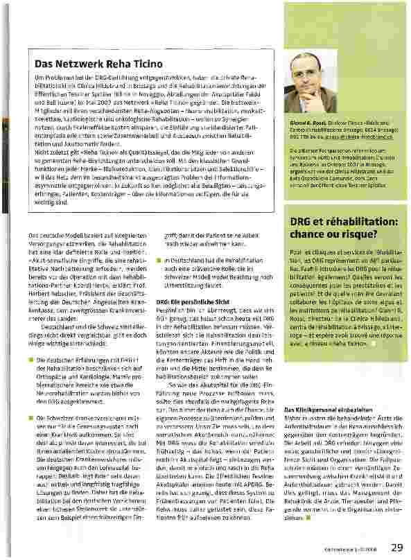 Vorschauseite 2: DRG und Reha: Chance oder Risiko?