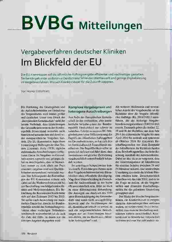 Vorschauseite 1: Im Blickfeld der EU