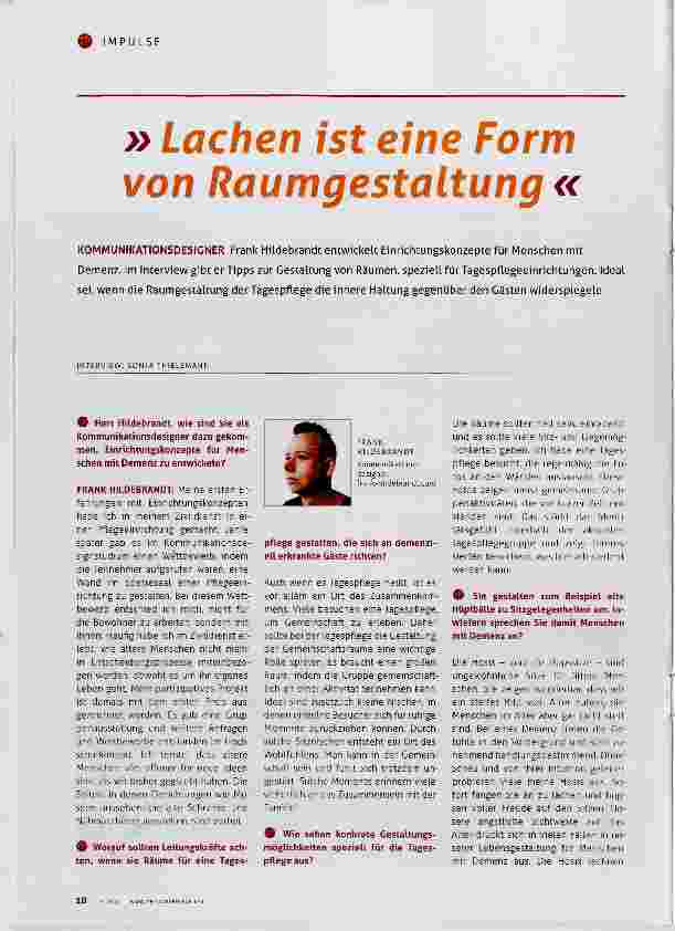 Vorschauseite 1: » Lachen ist eine Form von Raumgestaltung «