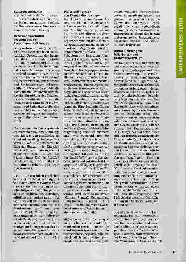 Vorschauseite 2: Krankenhauskultur - eine Frage der Entscheidung?