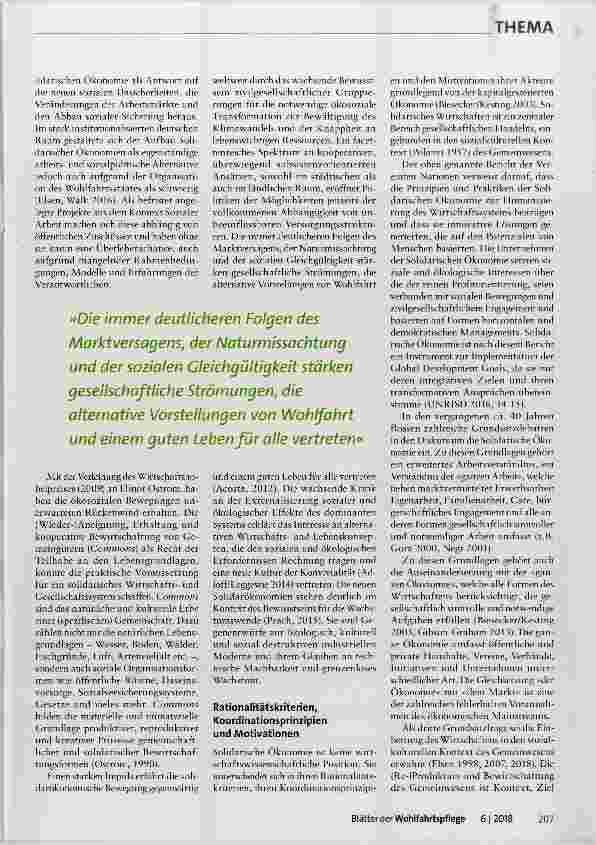 Vorschauseite 2: Solidarische Ökonomie