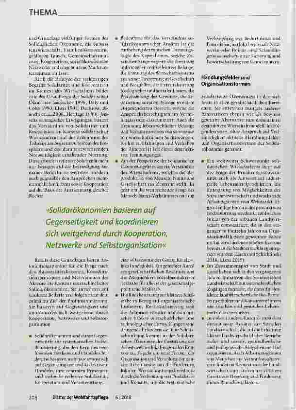Vorschauseite 3: Solidarische Ökonomie