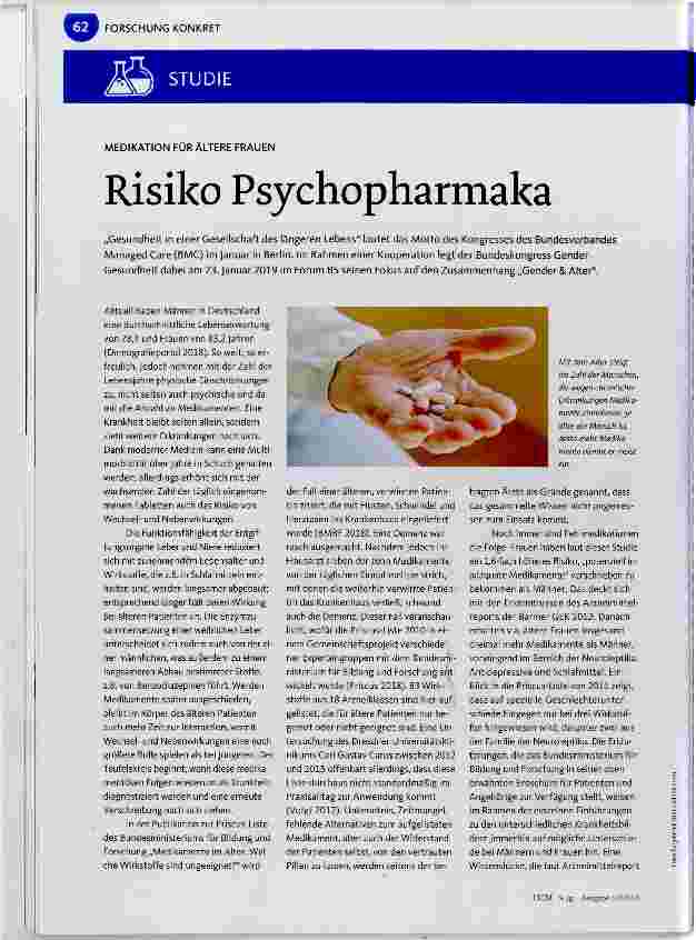 Vorschauseite 1: Risiko Psychopharmaka