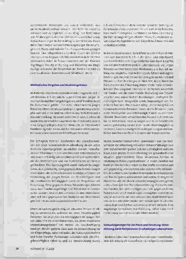 Vorschauseite 2: Junge Personen mit progressiven neuromuskulären Erkrankungen das Erleben innerhalb der Familie