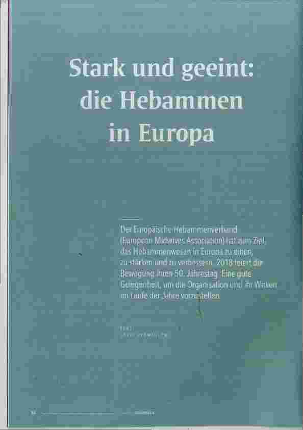 Vorschauseite 1: stark und geeint: die Hebammen in Europa