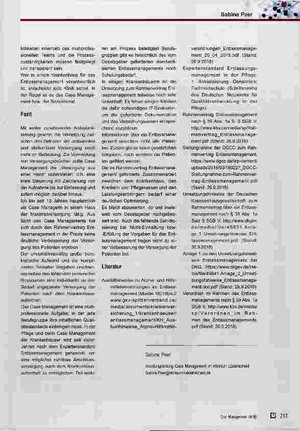 Vorschauseite 4: Case Management und der Rahmenvertrag Entlassmanagement