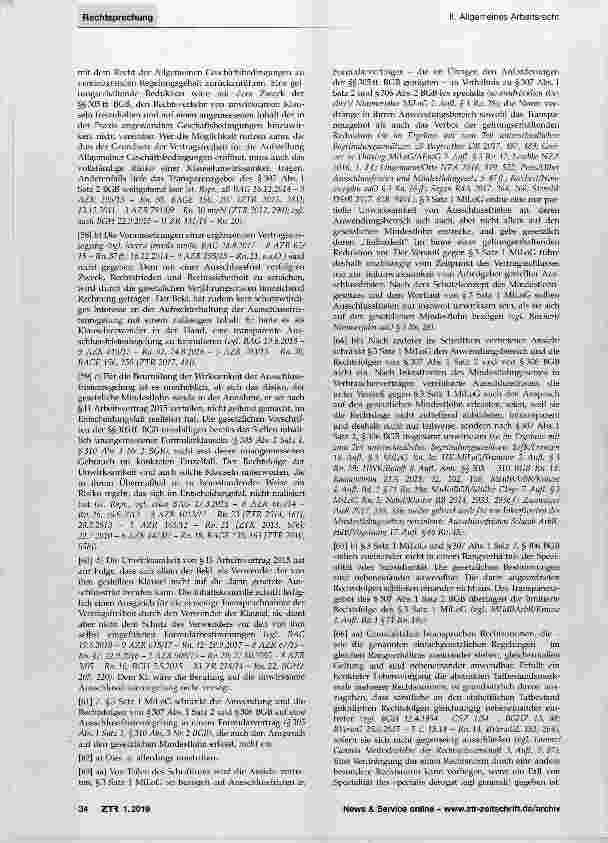 Vorschauseite 4: Urlaubsabgeltung Ausschlussfrist Mindestlohn