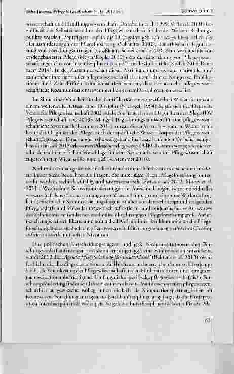 Vorschauseite 4: Der Beitrag der Deutschen Gesellschaft für Pflegewissenschaft angesichts zukünftiger Herausforderungen
