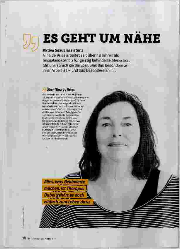 Vorschauseite 1: ES GEHT UM NÄHE