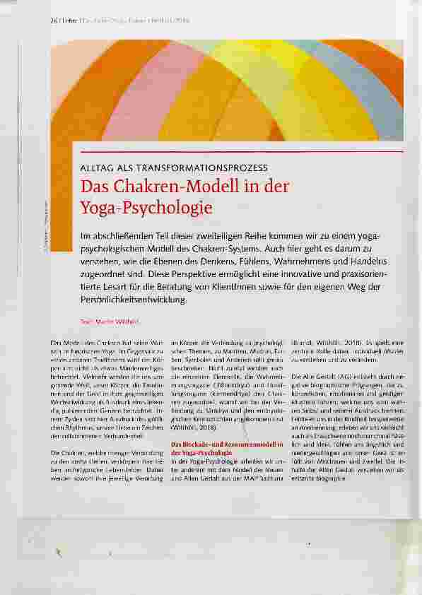Vorschauseite 1: Das Chakren-Modell in der Yoga-Psychologie