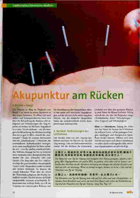 Vorschauseite 1: Akupunktur am Rücken