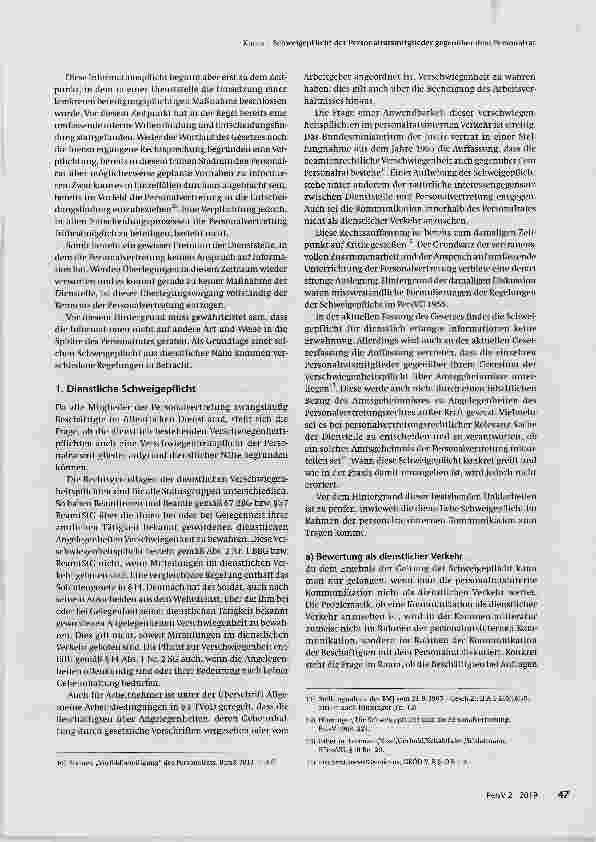 Vorschauseite 4: Schweigepflicht der Personalratsmitglieder gegenüber dem Personalrat
