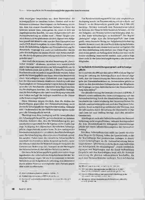 Vorschauseite 5: Schweigepflicht der Personalratsmitglieder gegenüber dem Personalrat