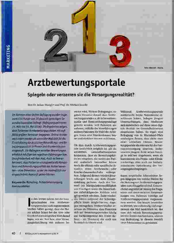 Vorschauseite 1: Ärztbewertungsportale