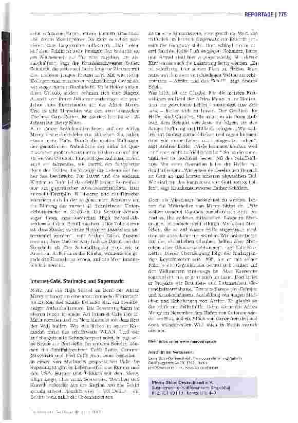 Vorschauseite 4: In ärztlicher Mission auf den Weltmeeren