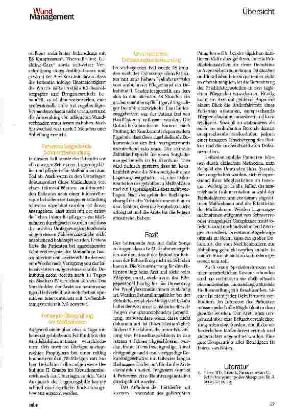Vorschauseite 4: Sorgfaltsmangel bei der Dekubitusprophylaxe