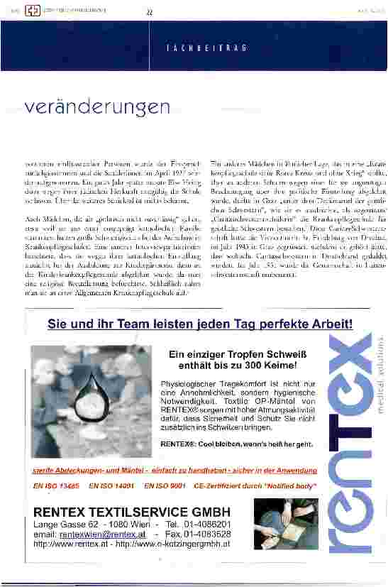 Vorschauseite 3: keine ausnahmeVeränderungen in der österreichischen krankenpflege in den jahren 1938/39