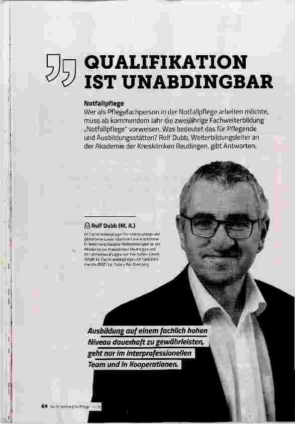 Vorschauseite 1: QUALIFIKATION IST UNABDINGBAR